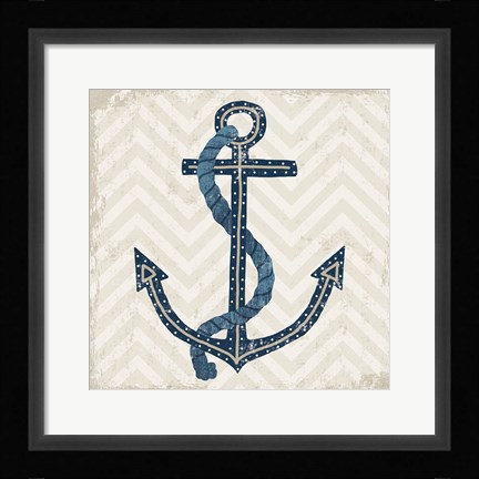 Framed Nautical Anchor Print