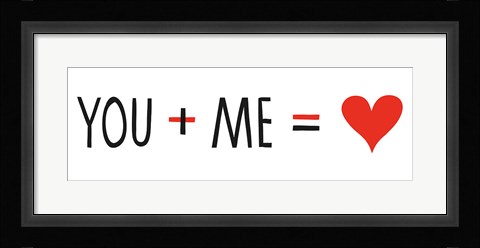 Framed Loving Sentiments You Me Panel Print