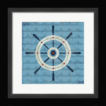 Framed Nautical Love Helm Print