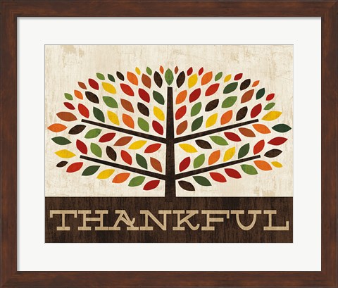 Framed Family Tree - Thankful Print