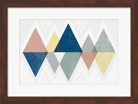 Framed Mod Triangles II Soft Print