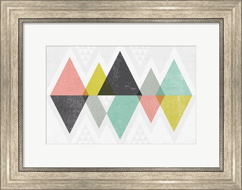 Framed Mod Triangles II Print