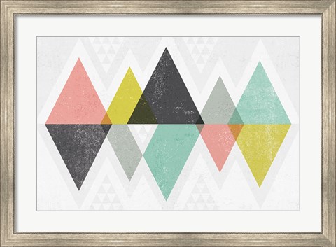 Framed Mod Triangles II Print