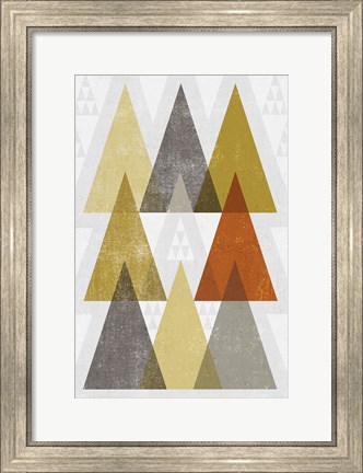 Framed Mod Triangles IV Retro Print