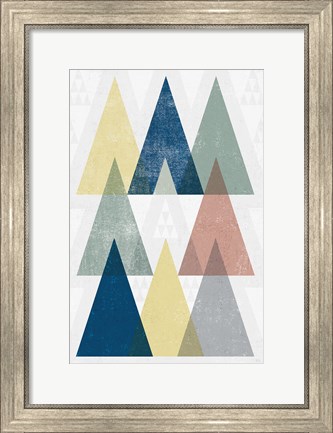 Framed Mod Triangles IV Soft Print