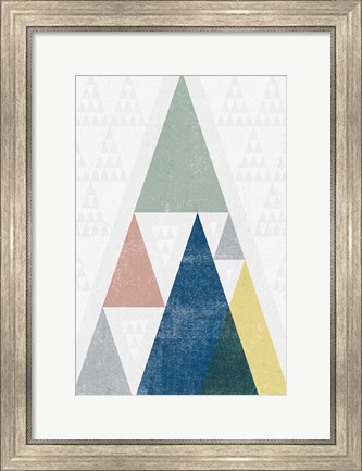 Framed Mod Triangles III Soft Print