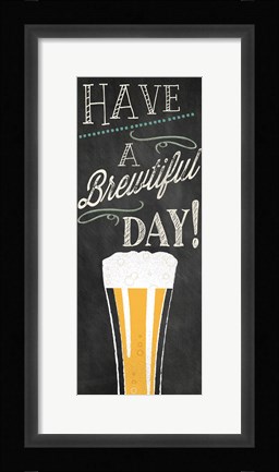 Framed Be Hoppy II Panel Print