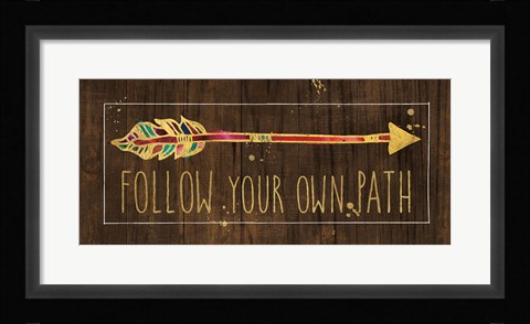 Framed Beautiful Arrows III on Wood Print