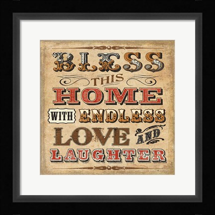 Framed Blessed I Sq Print