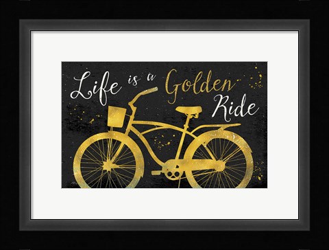 Framed Golden Ride III Dark Print