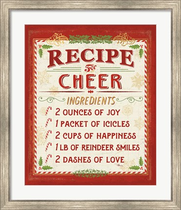 Framed Holiday Recipe I Print