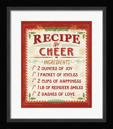 Framed Holiday Recipe I Print
