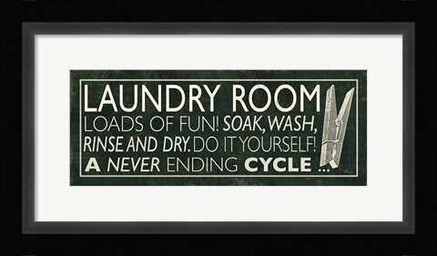Framed Laundry Room I Print