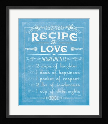 Framed Life Recipes I Blue Print