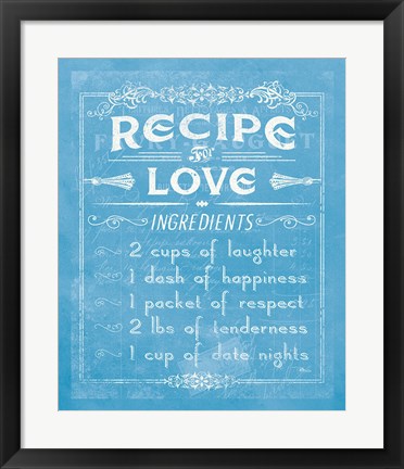 Framed Life Recipes I Blue Print