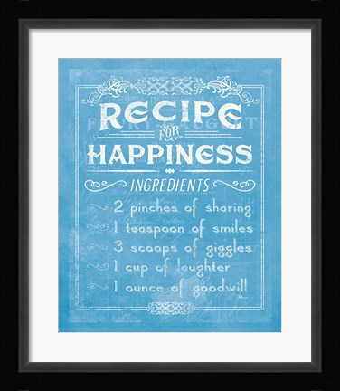 Framed Life Recipes IV Blue Print