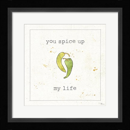 Framed Spice Notes II Print