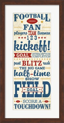 Framed Sports Lovers I Red Print