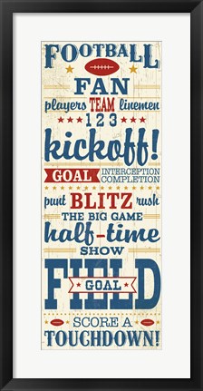 Framed Sports Lovers I Red Print