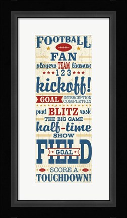 Framed Sports Lovers I Red Print