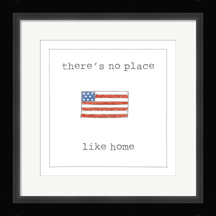 Framed USA Cuties I on White Print