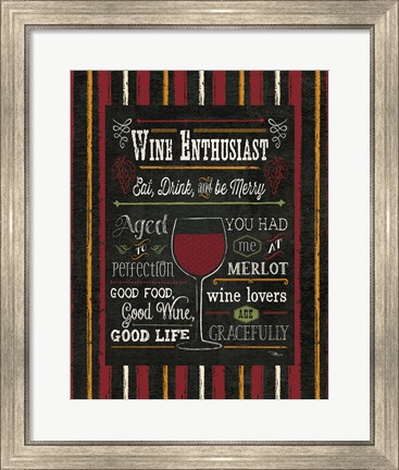 Framed Wine Enthusiast II Print