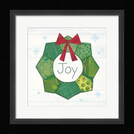 Framed Christmas Patchwork II Print