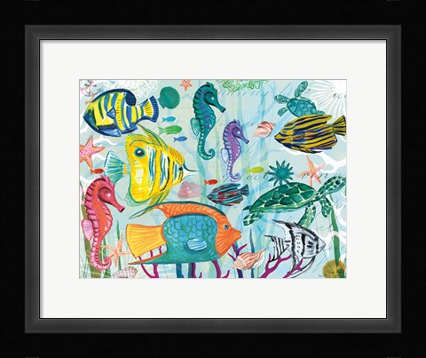 Framed Tropical Underwater V Print
