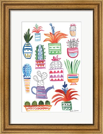 Framed Funky Cacti II Print
