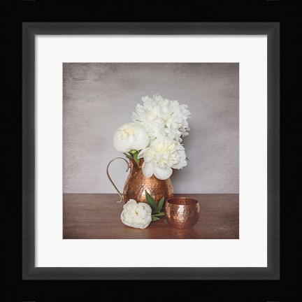 Framed Vintage Peony Dreams I Print