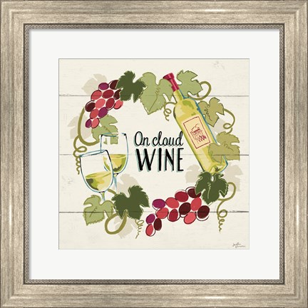 Framed Wine and Friends VIII Print