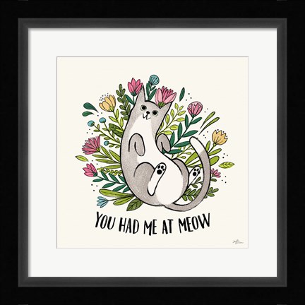Framed Purrfect Garden III Print