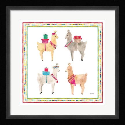 Framed La La Llama V Print