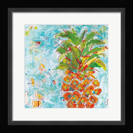 Framed Pineapple Bright Print