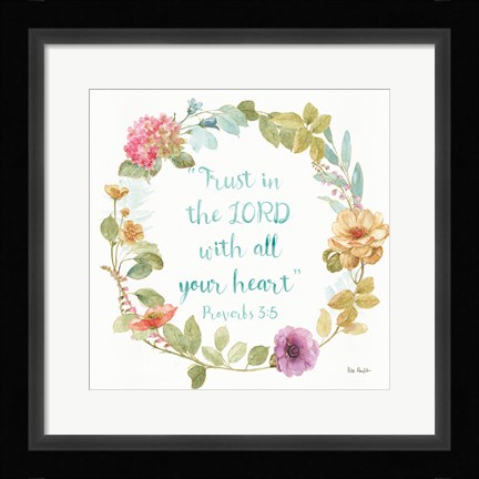 Framed Rainbow Seeds Proverb II Print