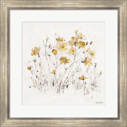 Framed Wildflowers II Yellow Print