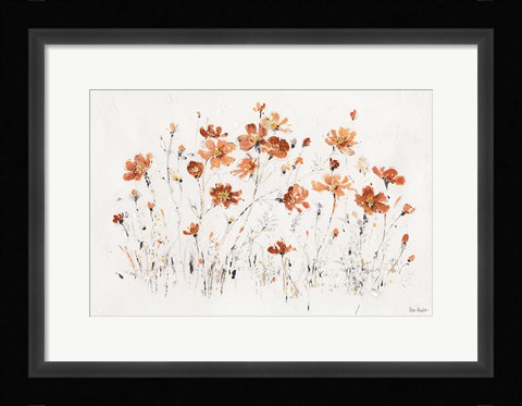 Framed Wildflowers I Orange Print