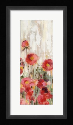 Framed Sprinkled Flowers Panel I Print