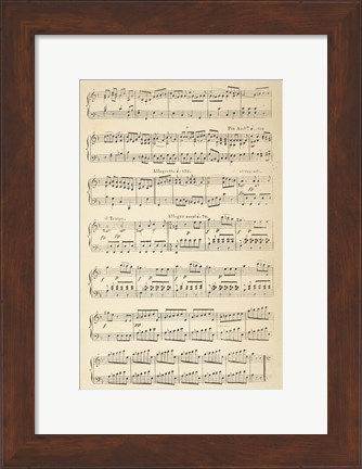 Framed Musical Notes II Print