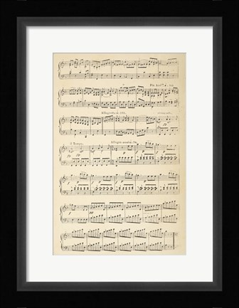 Framed Musical Notes II Print