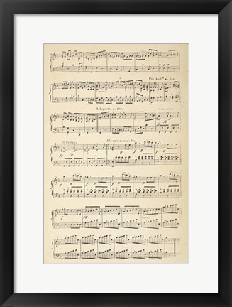 Framed Musical Notes II Print