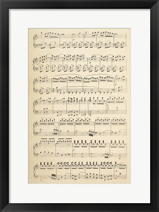 Framed Musical Notes I Print