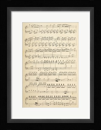 Framed Musical Notes I Print