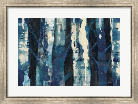 Framed Deep Woods III Indigo Print
