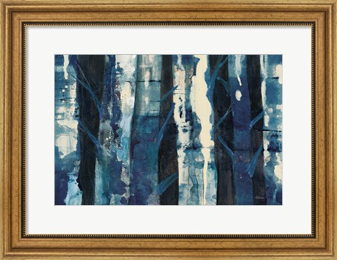 Framed Deep Woods III Indigo Print