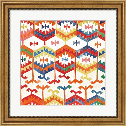 Framed Southwest Pattern I Bright Print