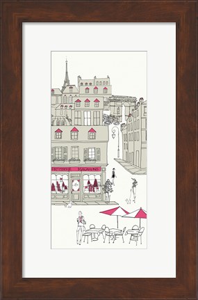 Framed World Cafe V Paris II Pink v.2 Print