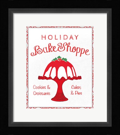 Framed Chalkboard Christmas Signs II on White Print