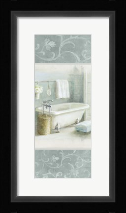 Framed Refreshing Bath Brocade III Print