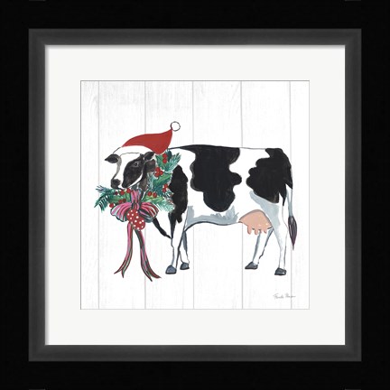 Framed Holiday Farm Animals IV Print